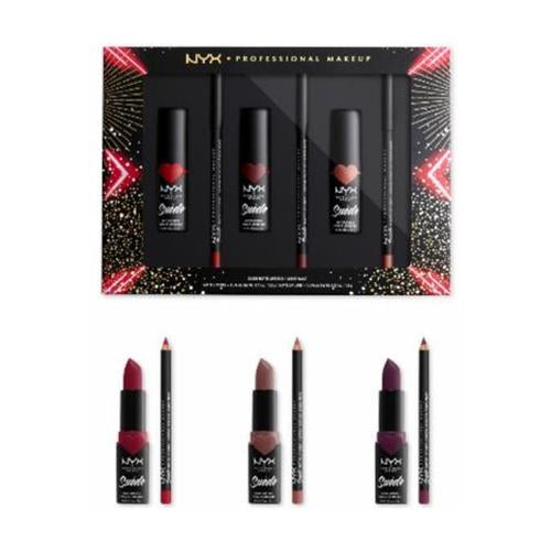 NYX Professional Suede Matte Lipstick And Liner Holiday KitLip ColorNYX PROFESSIONAL