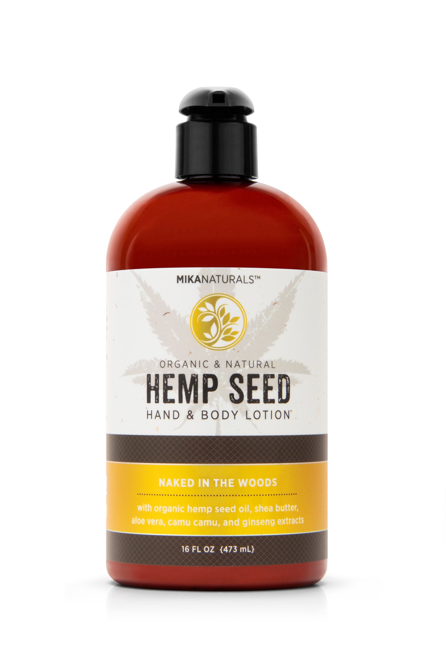 Mika Naturals Hemp Seed Hand + Body Lotion Naked In The Woods 16 OzBody MoisturizerMika Naturals