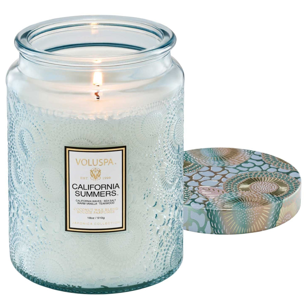 Voluspa Santiago Huckleberry Large Jar Candle - 16 Oz, 100 Hour Burn Time, Coconut Wax Blend