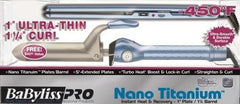 Babyliss Pro Nano Titanium Flat Iron 1 Inch And Curling Iron 1 1/4 Inch