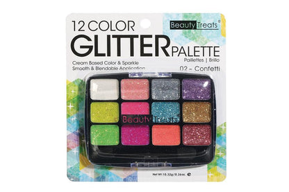 Beauty Treats 12 Color Glitter PaletteEyeshadowBEAUTY TREATSShade: 02-Confetti