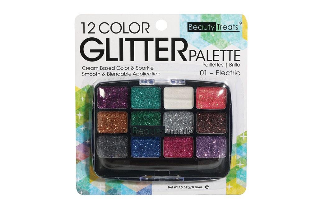Beauty Treats 12 Color Glitter PaletteEyeshadowBEAUTY TREATSShade: 01-Electric