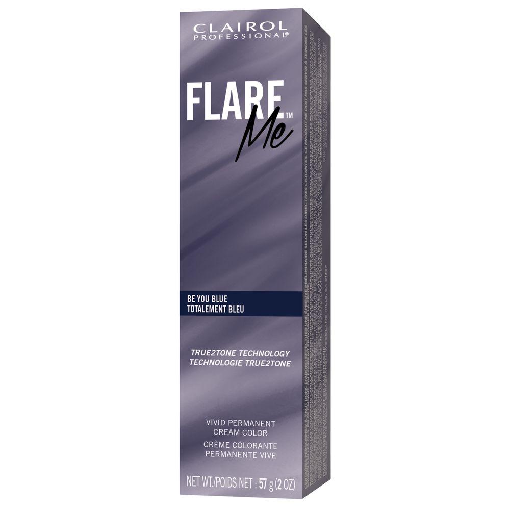 Clairol Flare Me Hair Color 2 ozHair ColorCLAIROLShade: Be You Blue, Clearly You, Make Em Blush Pink, Power To The Purple, Queen of Green, Rose To The Occasion, Tough as Teal, Turn Their Heads Red, Que Sera Syrah, Keep Calm and Berry On, Knock Em Dead Red