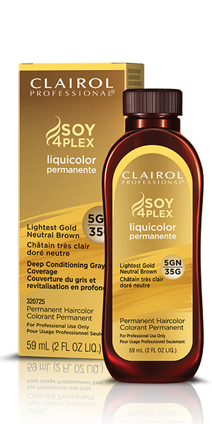 Clairol Soy Liquicolor Permanent Hair ColorHair ColorCLAIROLShade: 1A/51D Black Velvet, 1AA/52D Black Azure, 2AA/48D Sable Brown, 2N/82N Dark Neutral Brown, 2RRV Dark Intense Red Violet, 2RV/70R Plum Brown, 3AA/57D Coffee Brown, 3GN/39G Sunset Brown, 3N/8