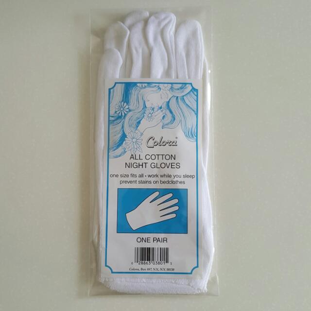 COLORA COTTON NIGHT GLOVESSkin CareCOLORA