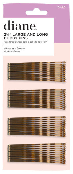 Diane Large + Long Bobby Pins 2.5 inch - 12 packDIANEColor: Bronze