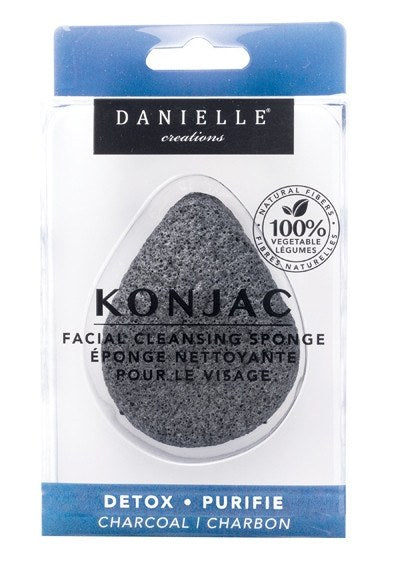 Danielle Konjac Facial Cleansing Sponge-CharcoalBody CareDANIELLE