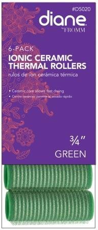 Diane Ionic Ceramic Thermal Rollers 3/4 in GreenDIANE