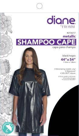 Diane Metallic Shampoo Cape BlackDIANE