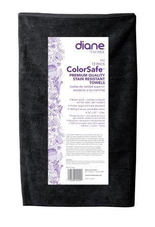 DIANE SALON TOWEL 12 PACK- BLACK 16 IN. X 27 IN. 25106DIANE