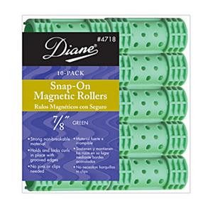 DIANE SNAP-ON MAG ROLLERS GREEN 7/8 IN.-10CT.DIANE