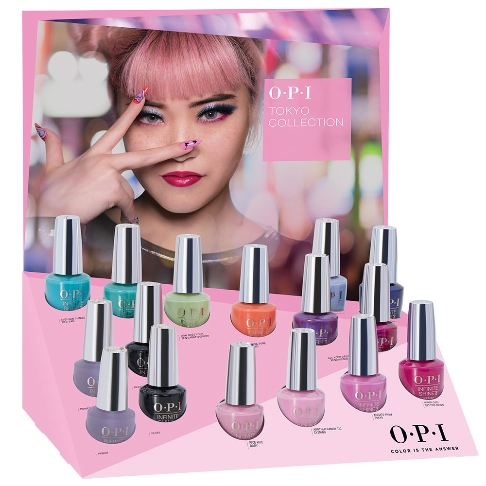 OPI Tokyo Collection Infinite Shine Nail PolishNail PolishOPIColor: T80 Rice Rice Baby, T81 Another Ramen-Tic Evening, T82 Arigato from Tokyo, T83 Hurry-Juku Get This Color, T84 All Your Dreams In Vending Machines, T85 Samurai Breaks A Nail, T86 How Does