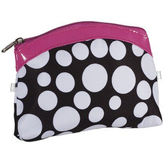 KINGSLEY BLACK AND WHITE DOTS COSMETIC BAG