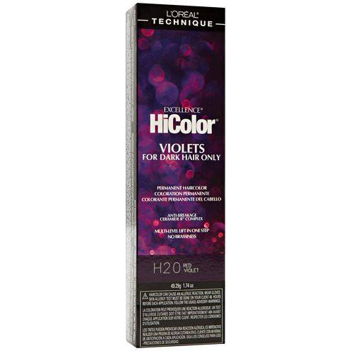 Loreal Professional Excellence HiColor Black & Violet Hair ColorHair ColorLOREALShade: H20 Red Violet