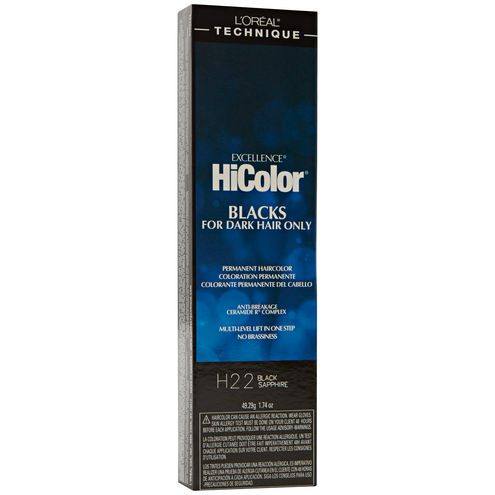 Loreal Professional Excellence HiColor Black & Violet Hair ColorHair ColorLOREALShade: H22 Black Sapphire