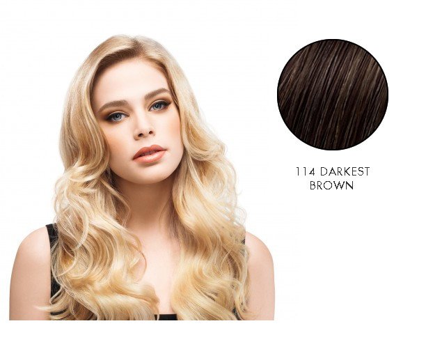LuxHair HOW by Tabatha Coffey 10 Inch Circle Extension Darkest BrownLUXHAIR