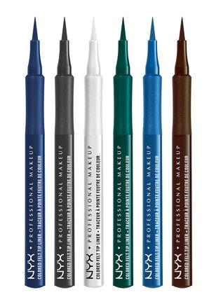 NYX Professional Colored Felt Tip LinerEyelinerNYX PROFESSIONALShade: Chocolate Brown, Cobalt Blue, Grey, Royal Blue, Teal, White