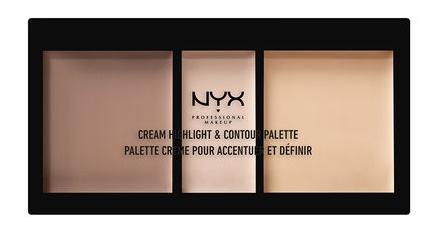 NYX Professional Cream Highlight and Contour PaletteHighlighterNYX PROFESSIONALShade: Deep, Light, Medium