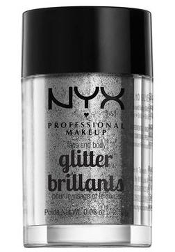 NYX Professional Face And Body GlitterEyeshadowNYX PROFESSIONALShade: Silver
