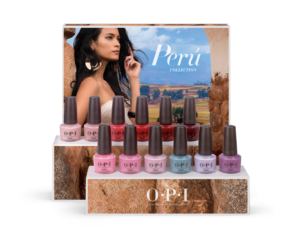 OPI Nail Polish Peru Collection 2018Nail PolishOPIColor: P30 Lima Tell You About It, P31 Suzi Will Quechua Later, P32 Seven Wonders of OPI, P33 Alpaca My Bags, P34 Don't Toot My Flute, P35 Grandma Kissed Gaucho, P36 Machu Peach-U, P37 Somewhere Over The R