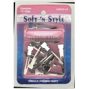 SOFT N STYLE SINGLE PRONGE CLIPS 12 CD592-12SOFT N STYLE